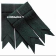 Bottle Green Plain Coloured Garter, Flashes